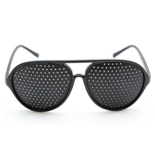 Kính tập mắt Pinhole Glasses - tặng kèm hộp kính thời trang bảo vệ kính+ 1 khăn lau kính