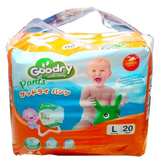 Bỉm - Tả quần Goodry size L 20 miếng ( 9-14kg )