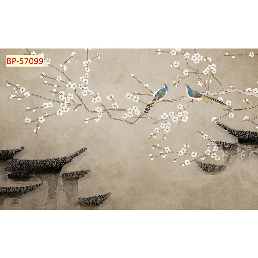 Tranh 3D INDOCHINE Vải Lụa Dán Tường Cao Cấp tạo cảm giác thoải mái, tự nhiên