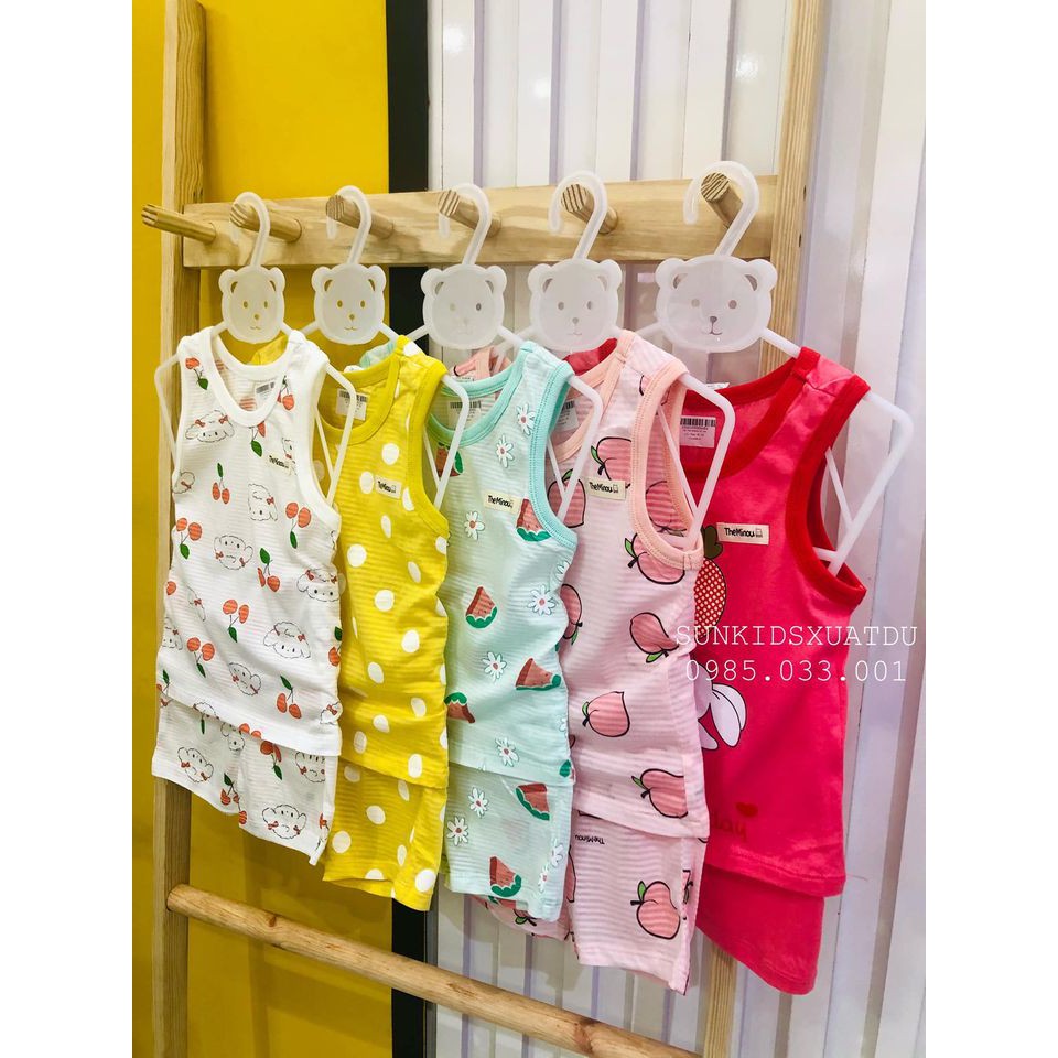 Bộ bé gái cotton tre mềm mát