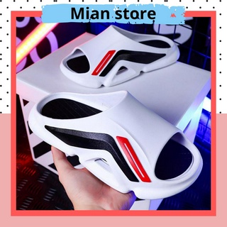 Dép Quai Ngang Nam Sườn Lỗ 2 Vạch Uốn chất liệu EVA mềm mại phong cách Ulzzang - DN18