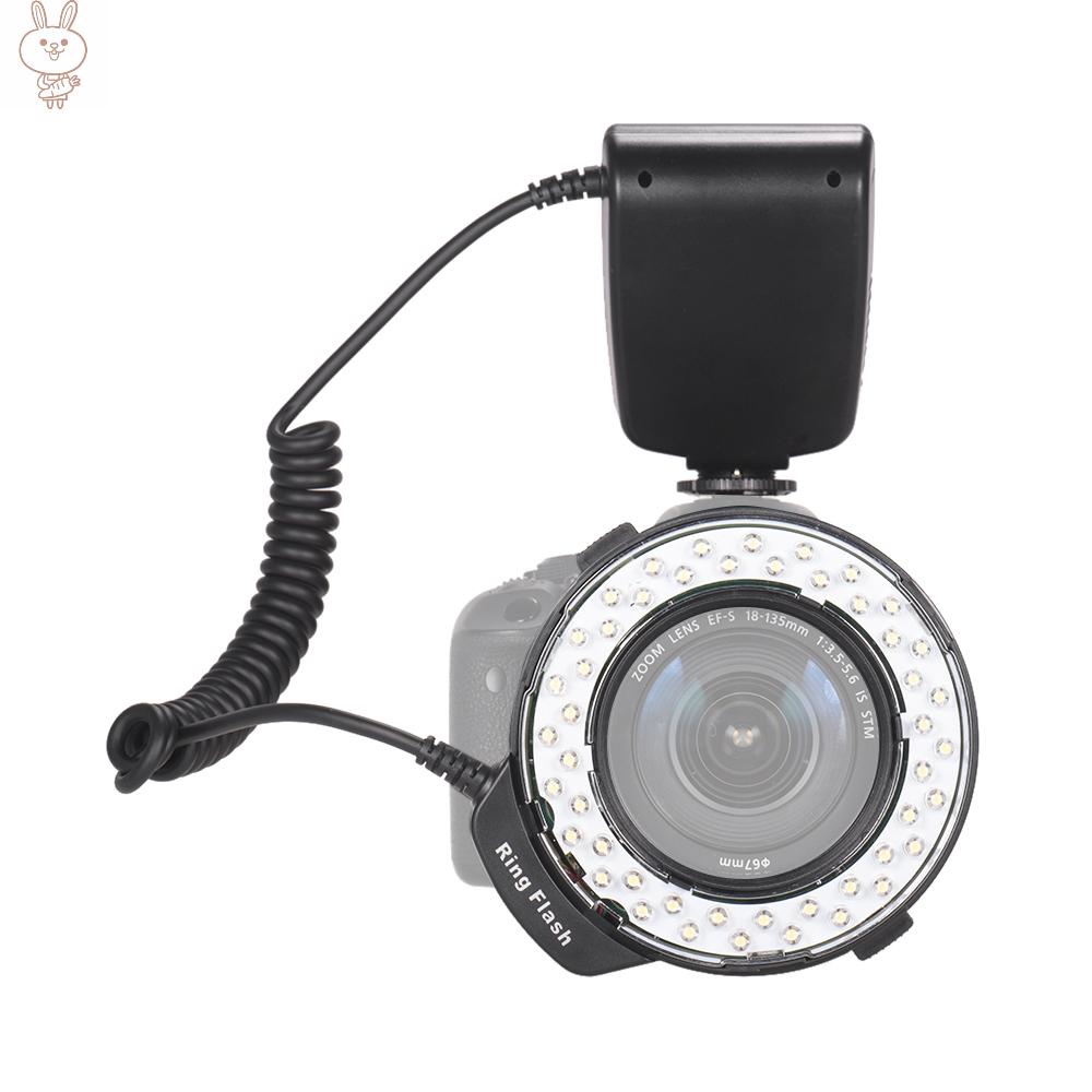 Only♥HD-130 Macro LED Ring Flash Light LCD Display 3000-15000K GN46 Power Control with 3 Flash Diffusers 8 Adapter Rings for Cameras