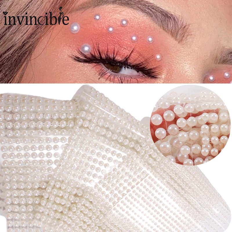Hạt Ngọc Trai Nhựa Resin 3D Tự Dính Trang Trí Móng Tay Nghệ Thuật DIY