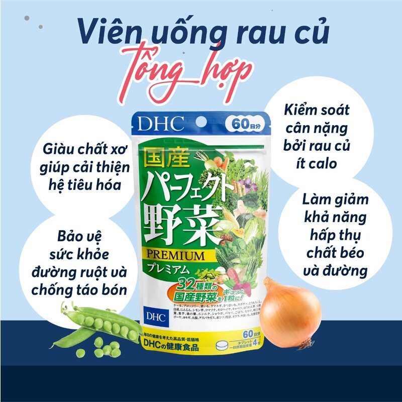 Viên uống DHC Rau Củ Quả Tổng hợp Premium