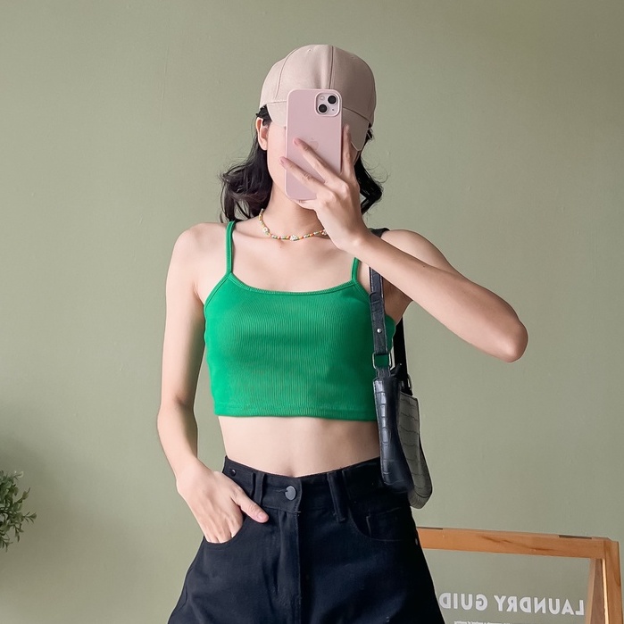 Áo croptop mùa hè aya hai dây trẻ trung năng động Miều Est.2013