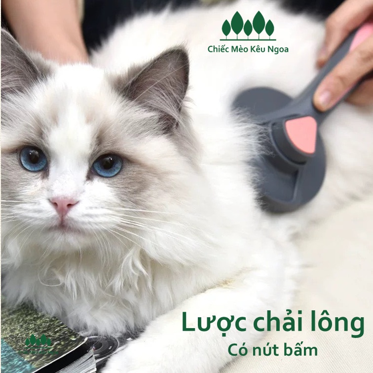 [HÀNG CAO CẤP] Lược chải lông T9 có nút bấm - Tiệm Mèo Moa