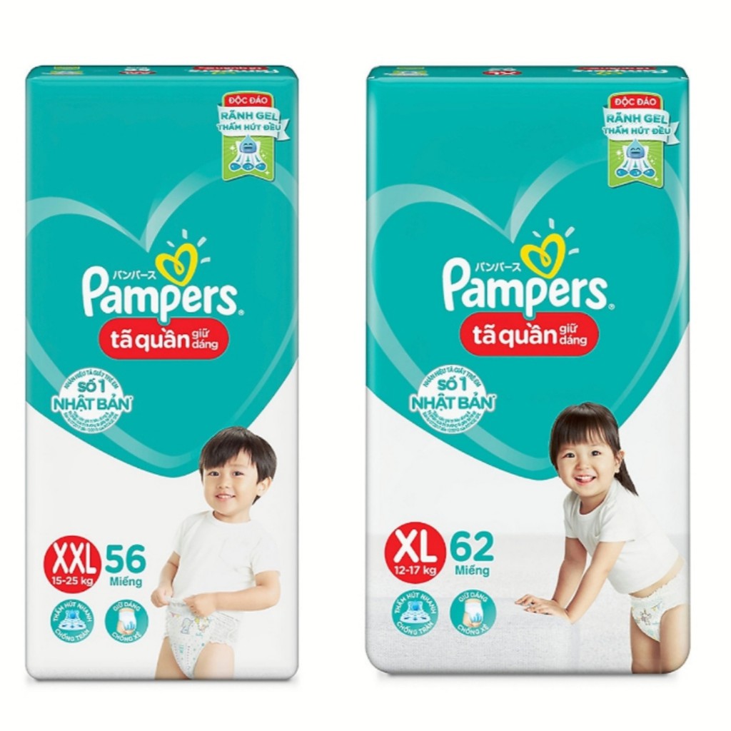 Tã quần Pampers M74 / L68 / XL62 / XXL56 (tem đã tích điểm)