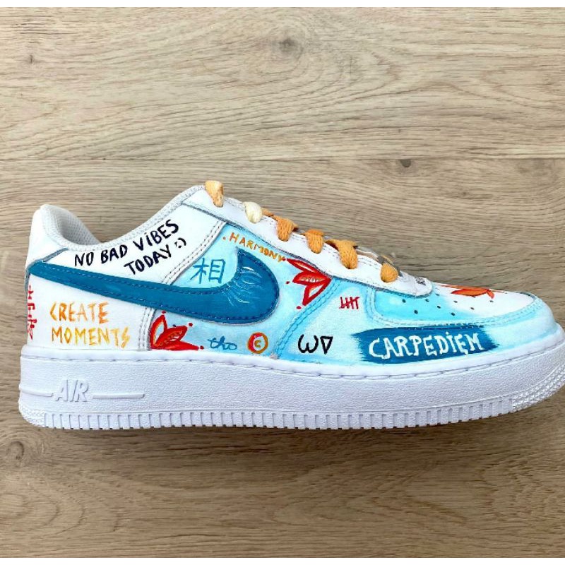 GIÀY AF1 CUSTOM NAM NỮ HÀNG 1:1 FULL BOX TẶNG TẤT + MÓC KHÓA GIÀY