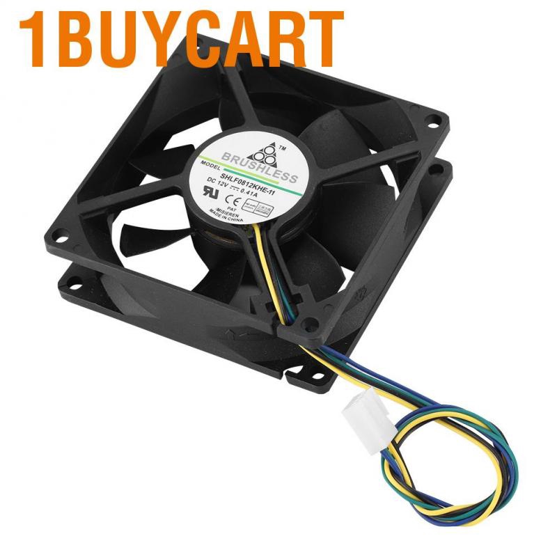 1buycart Qianmei(Extra 20%Off) 0812KHE-11 DC12V 0.41A 8CM 4Pin PWM Temperature Control Chassis Cooling Fan Cooler