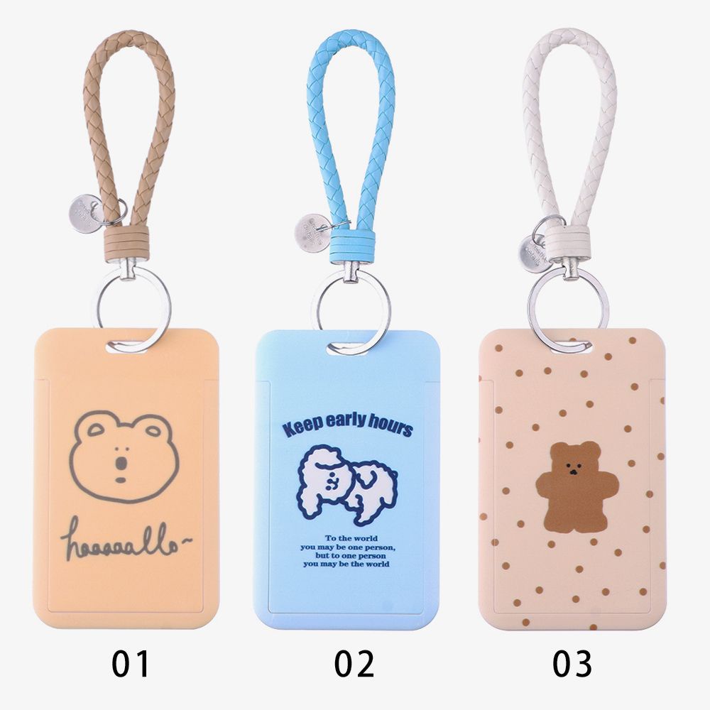 Vỏ đựng thẻ ID/thẻ ID bằng nhựa họa tiết hoạt hình dễ thương MIHAN1