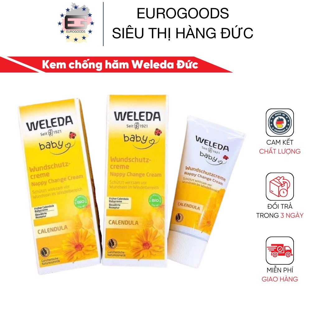 Kem hăm cho trẻ em ⚡ CAM KẾT CHẤT LƯỢNG ⚡ Kem chống hăm Weleda Đức dòng hữu cơ cao cấp cực lành tính [Mẫu mới+ bill]