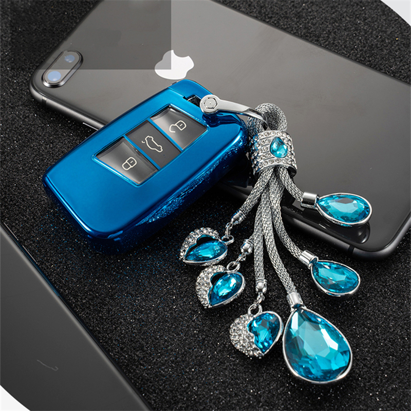 Móc Khóa Đính Đá Pha Lê Lấp Lánh Thời Trang