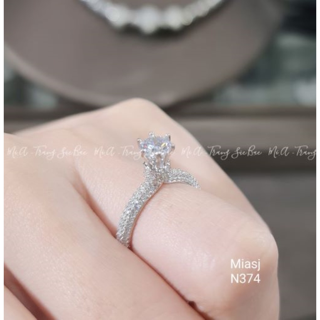 Nhẫn nữ bạc Ý S925 MiASJ nạm đá Cz cao cấp N374