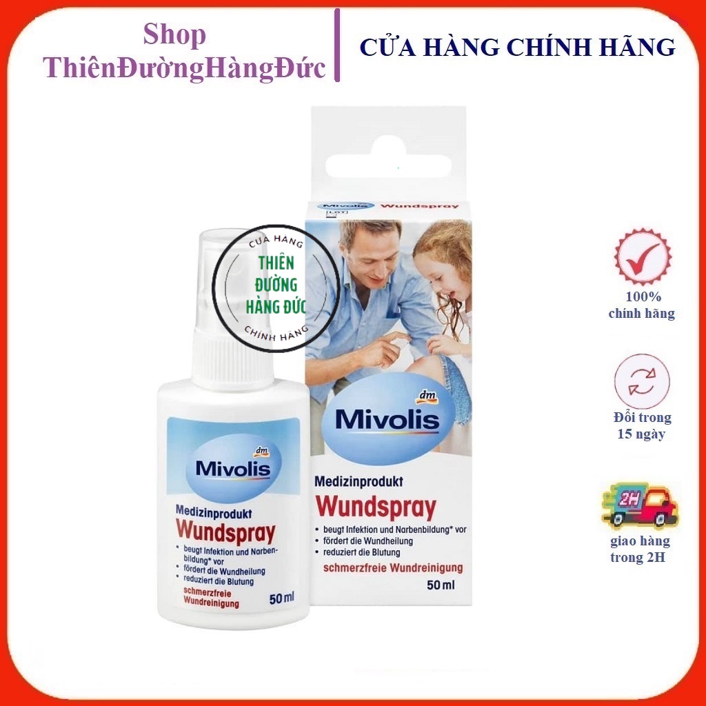 Xịt cầm máu Mivolis Wundspray Đức