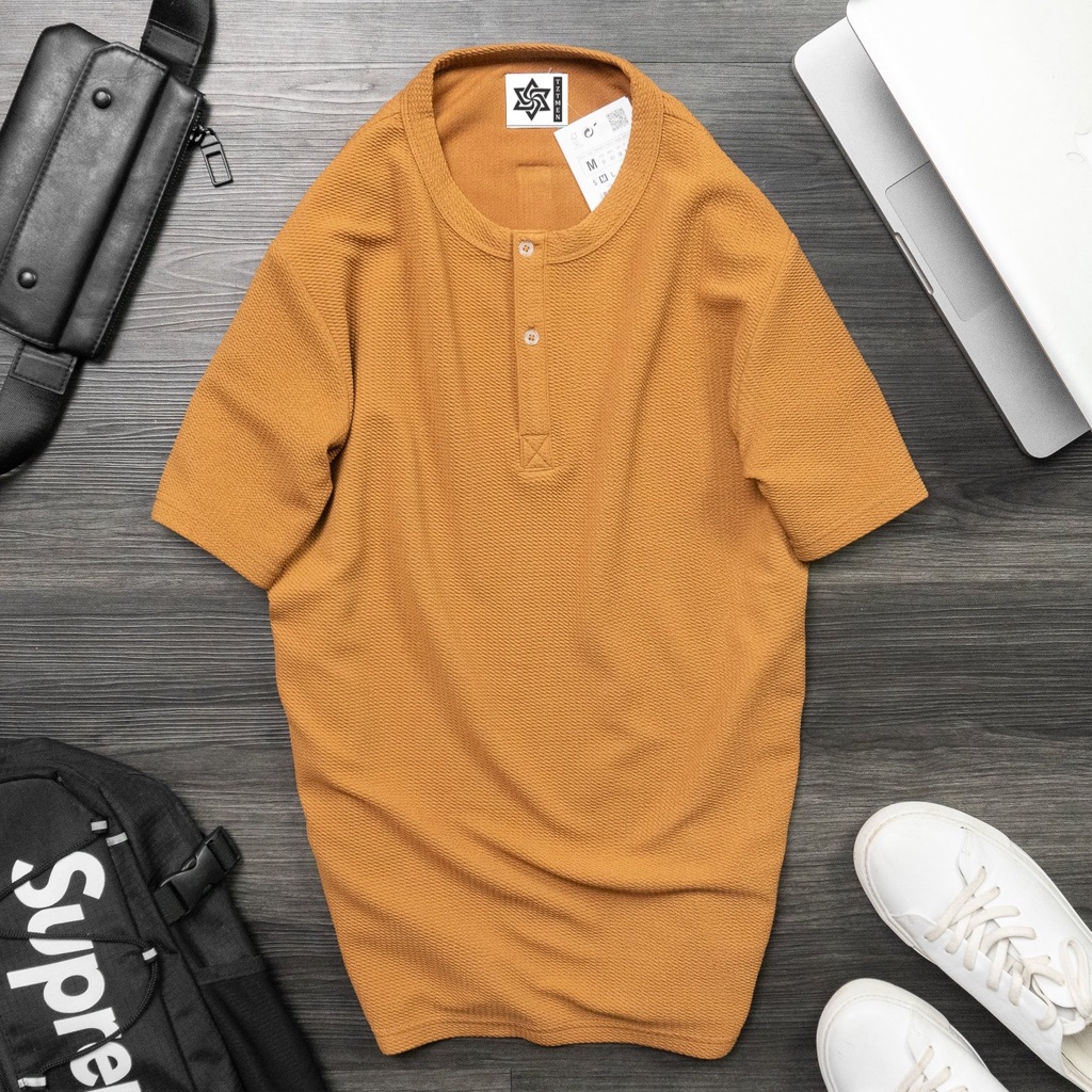 Áo Thun Trơn Nam Nữ Vải Cotton Tổ Ong Co Giãn 4 Chiều Thấm Hút Mồ Hôi - Form Slimfit Ôm Gọn