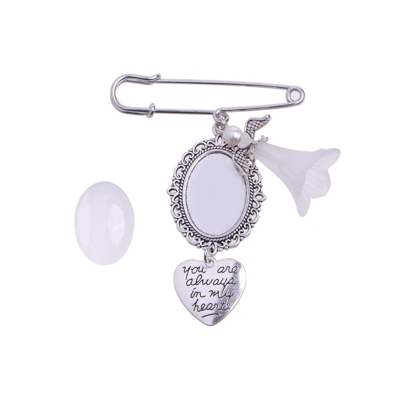 Ghim Cài Áo Hình Bầu Dục Oval Dùng Trang Trí Tiệc Cưới