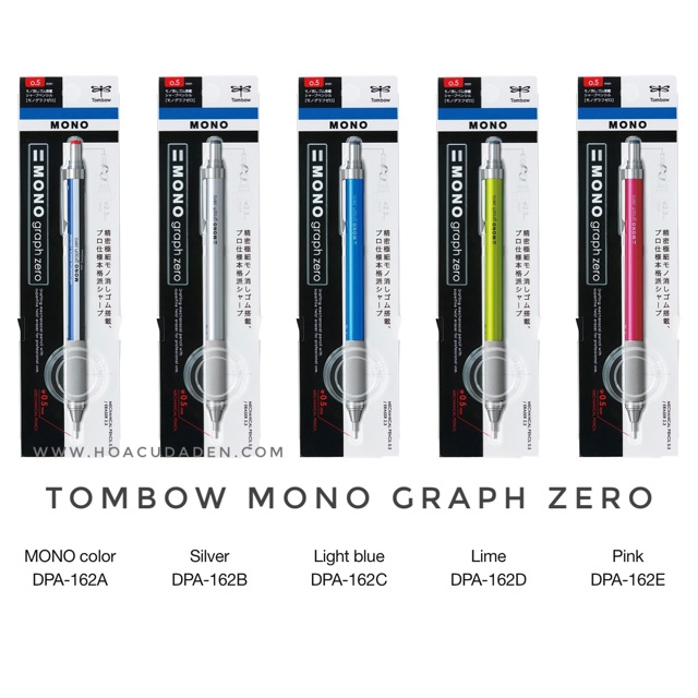 [DA ĐEN] Bút Chi Bấm Tombow Mono Graph Zero cao cấp 0.3/0.5