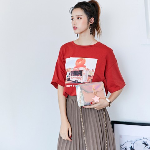 Túi xách đeo chéo ngôi sao hologram TXT6 Ulzzang cute dễ thương thời trang
