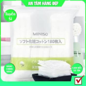Bông tẩy trang COTTON Mềm Mại Mịn Miniso Nhật Bản 180 miếng KING DC Làm Sạch Bụi Bẩn Dễ Dàng | BigBuy360 - bigbuy360.vn