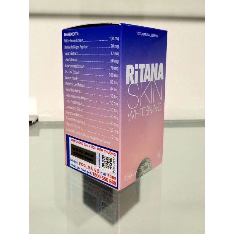 Ritana viên uông trắng da hộp 60 viên ( tích điểm 2h tặng 1h 15viên) | Thế Giới Skin Care