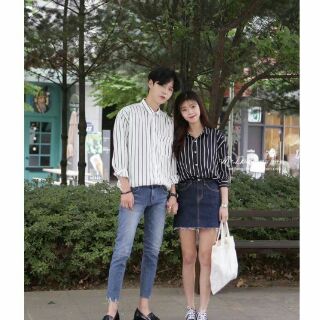 Sơ Mi Sọc Đen và Trắng, Nam và Nữ