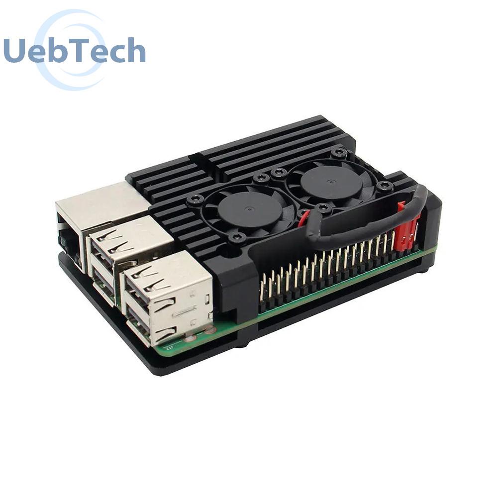 Vỏ nhôm có/ không có quạt làm mát kép cho Raspberry Pi 3 Model B B+