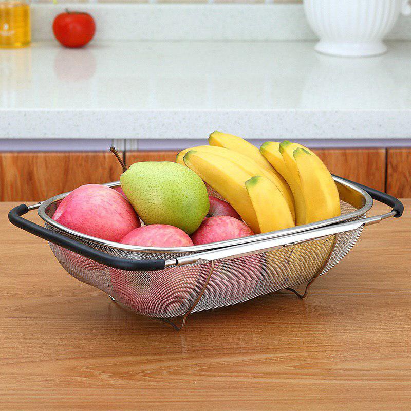XẢ_HÀNG_RỔ INOX RỬA RAU CỦ ĐA NĂNG - THÉP KHÔNG RỈ
