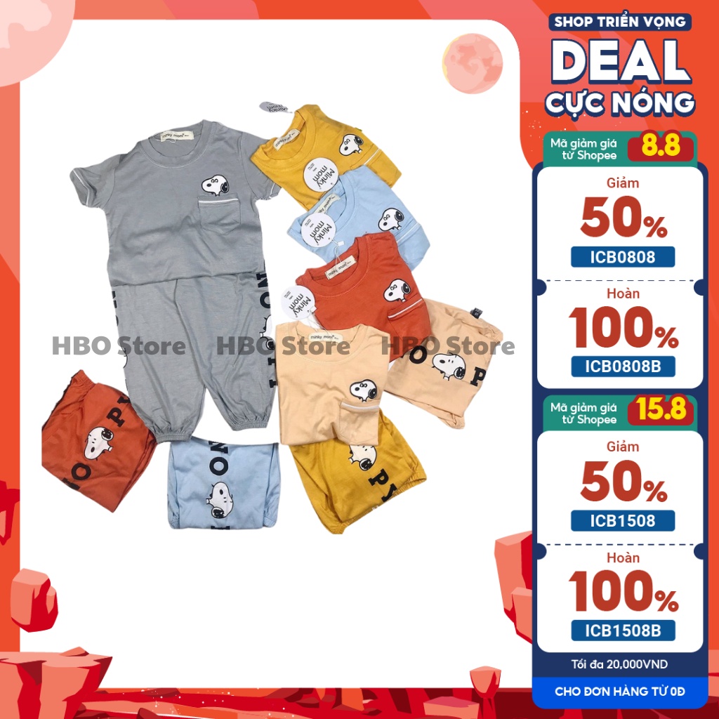 BỘ TAY NGẮN QUẦN DÀI THUN LẠNH MINKYMOM,ĐỒ BỘ TRẺ EM DÀNH CHO BÉ TRAI BÉ GÁI 03 - HBO STORE