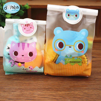 Dolaba - Túi đựng bánh cookie mèo hồng(10c)