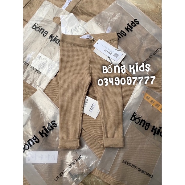 Quần Legging Len Bé Trai &amp; Bé Gái Nâu Sữa ZR