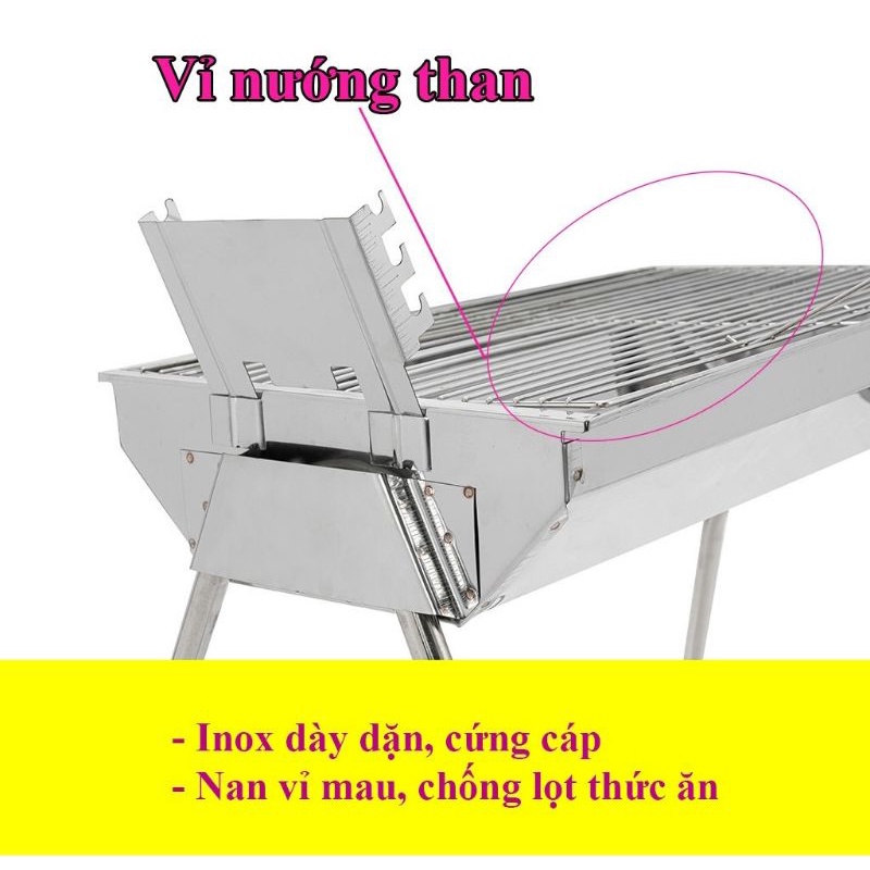 Vỉ bếp nướng than hoa bằng inox 33*29cm, phù hợp bếp VCS, VIs