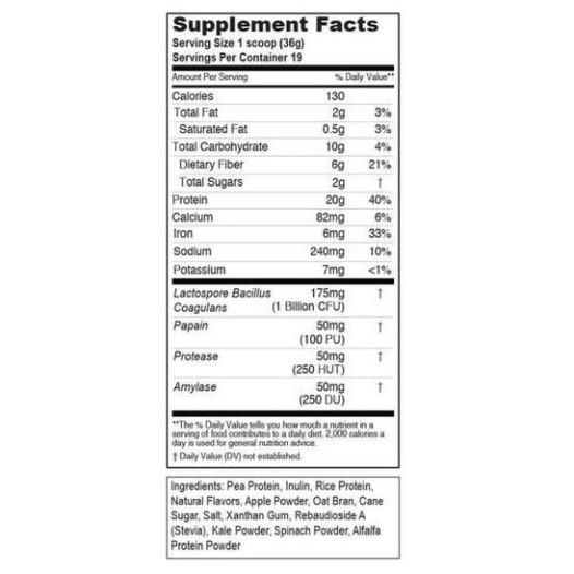 Stacked Greens Đạm Thực Vật Vegan Pro Bổ Sung Protein Cho Cơ Thể EVLUTION STACKED PLANT PROTEIN 1.5LBS