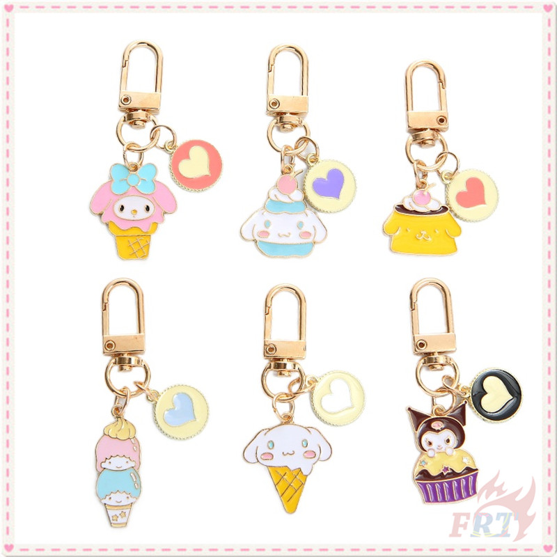 Móc chìa khoá trang trí hình nhân vật Melody/Kuromi/Pom Pom Purin/Cinnamoroll/Little Twin Stars