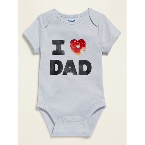 [Mã SKAMCLU8 giảm 10% cho đơn từ 100K] [4-7kg; 9-13kg] Bodysuit [Boy] - Xám/I Dad