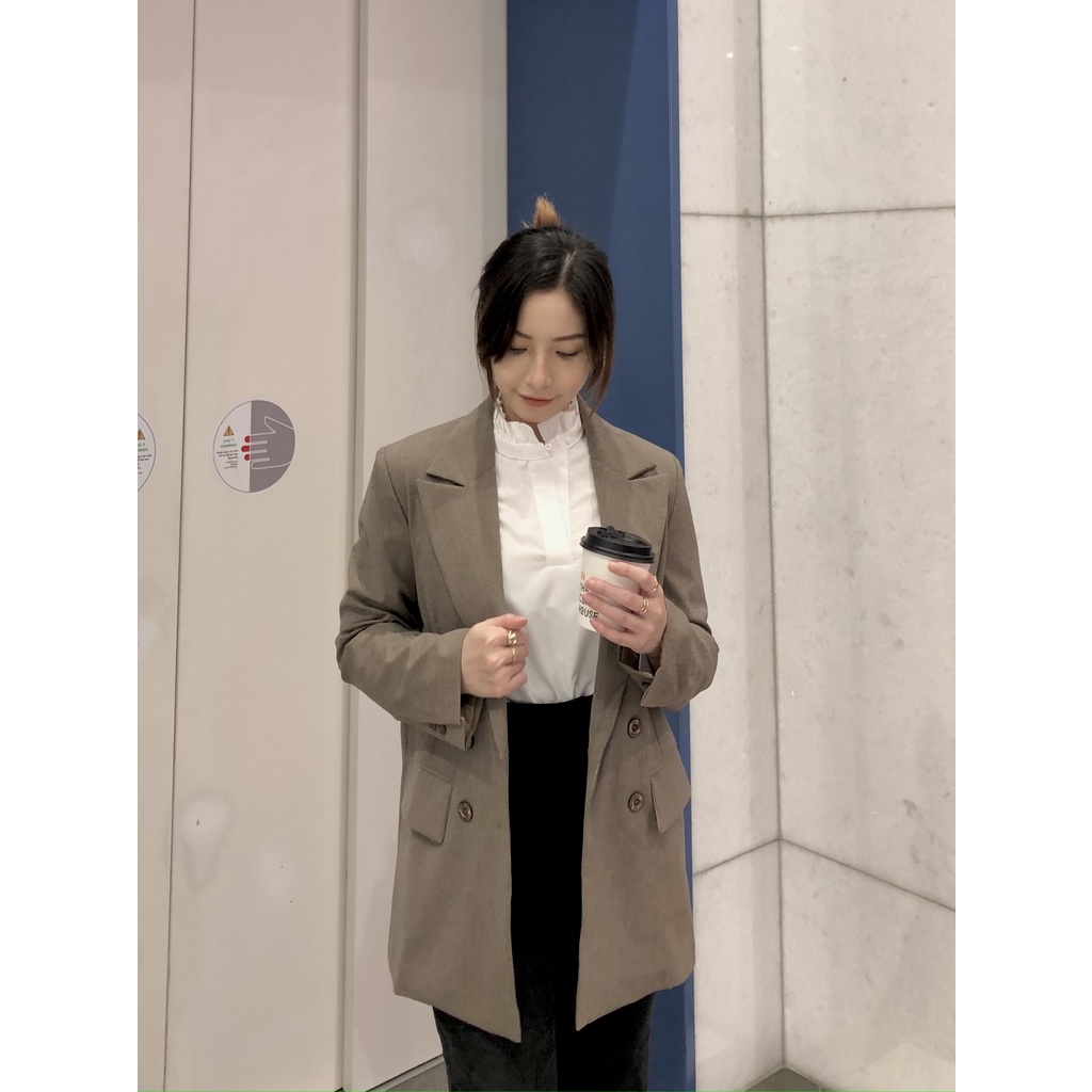 CARA BLAZER - áo blazer trẻ trung thanh lịch màu nâu nhạt