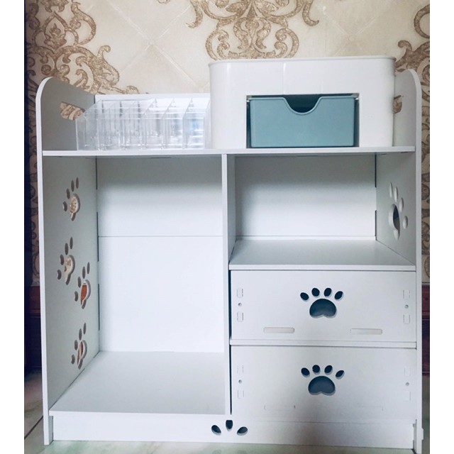 Kệ mỹ phẩm bằng gỗ sang trọng loại lớn 38x38x17cm(mẫu chân cún)
