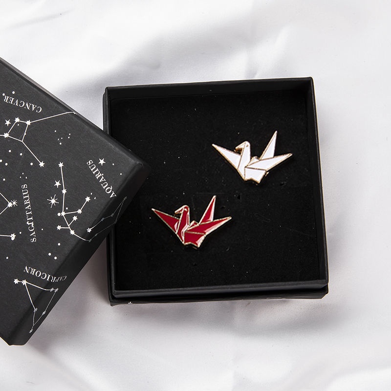 Ghim Cài Túi Xách Hình Chim Hạc Giấy May Mắn Kiểu Hoạt Hình Nhật Bản Dễ Thương