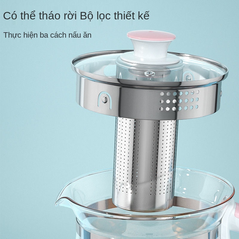 Ấm sức khỏe tự động Rongsheng gia dụng thủy tinh dày đa chức năng trà mini điện đun nước dưỡng sinh