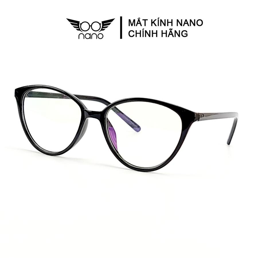 Gọng kính cận nữ mắt mèo, gọng kính nhựa dẻo NANO 2360 thời trang Hàn Quốc chống tia UV chống trầy xước
