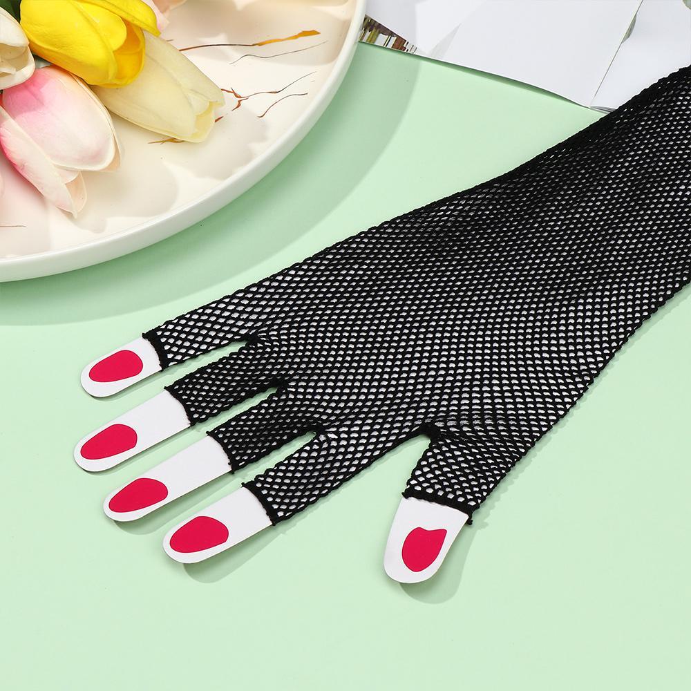OKDEALS Găng Tay Lưới Hở Ngón Thời Trang Cho Nữ