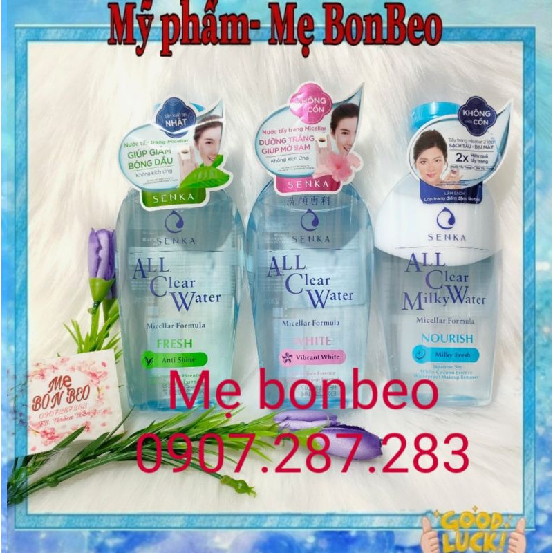 Nước tẩy trang Micellar Senka A.L.L Clear Water Fresh 230ml