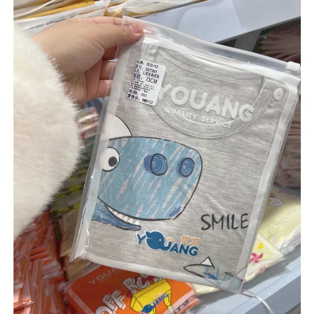 Bộ cộc tay cho bé chất cotton bộ hè bé trai cho bé từ 10 đến 25kg hàng Quảng Châu
