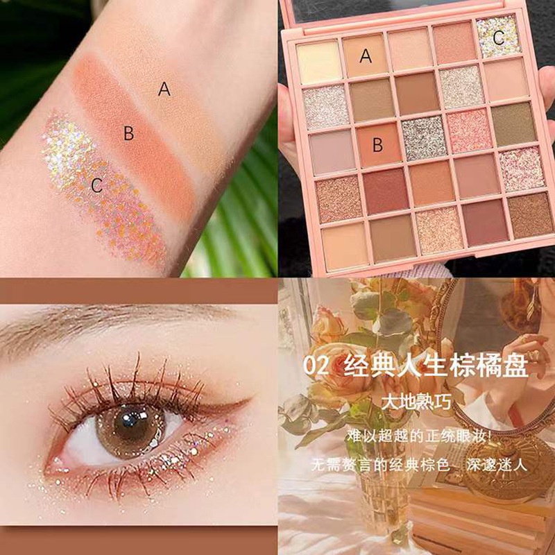✨✨Bảng mắt 25 Màu Tông Lì Và Nhũ Kim Sa May Mắn