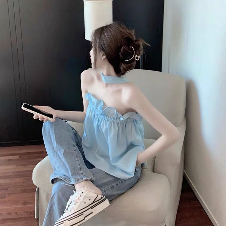 Áo croptop Áo Ống Hở Vai Phong Cách Mới 2022 Với Dây Đeo Lá Sen JL-TX-190