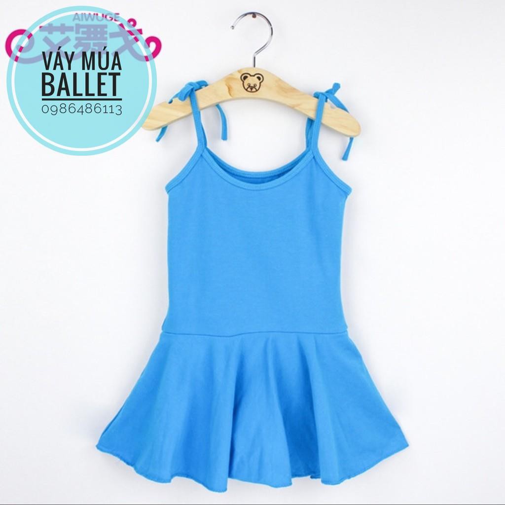 Ballet bộ tập tico hai dây trẻ em cotton
