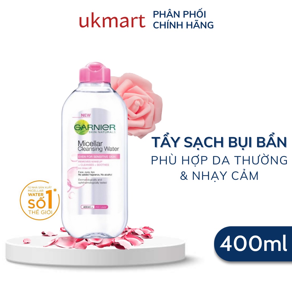 Nước Tẩy Trang Garnier Micellar Cleansing Water Chính Hãng Đủ Mẫu 50ml, 125ml – 400ml