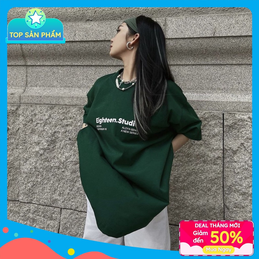Áo phông nam nữ form rộng EIGHTEEN beberyz , áo thun unisex tay lỡ oversize siêu nổi bật
