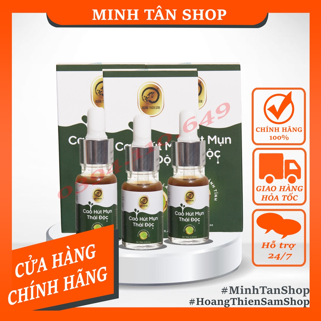 3 chai cao hút mụn thải độc Hoàng Thiên Sâm