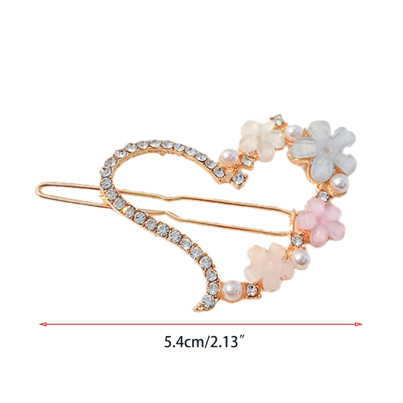 Kẹp Tóc Hợp Kim Hình Hoa Đính Đá Xinh Xắn Cho Nữ