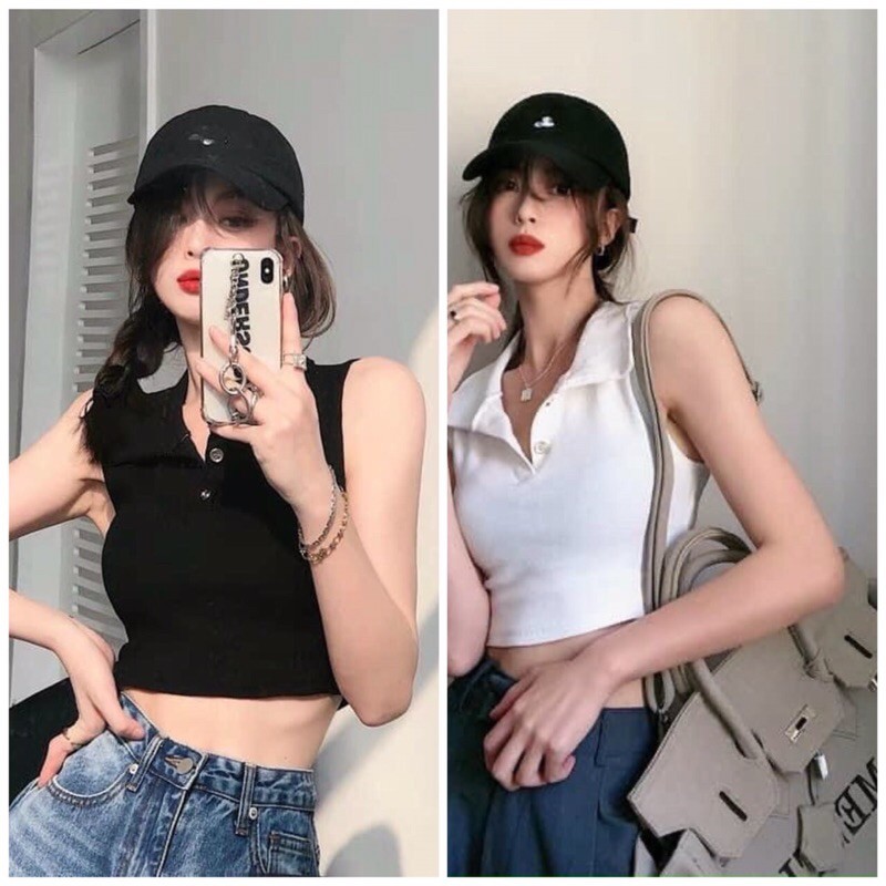 Áo ba lỗ cổ Polo
